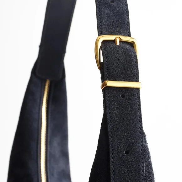 Madewell Essential Curve Should Bag - Deep Indigo Suede - Picture 3 of 5